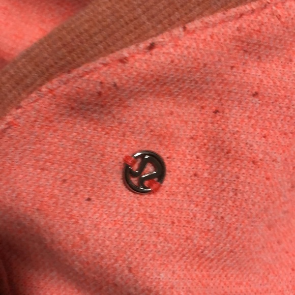 Lululemon Neon Coral Scuba Hoodie Size 6 - Picture 7 of 8